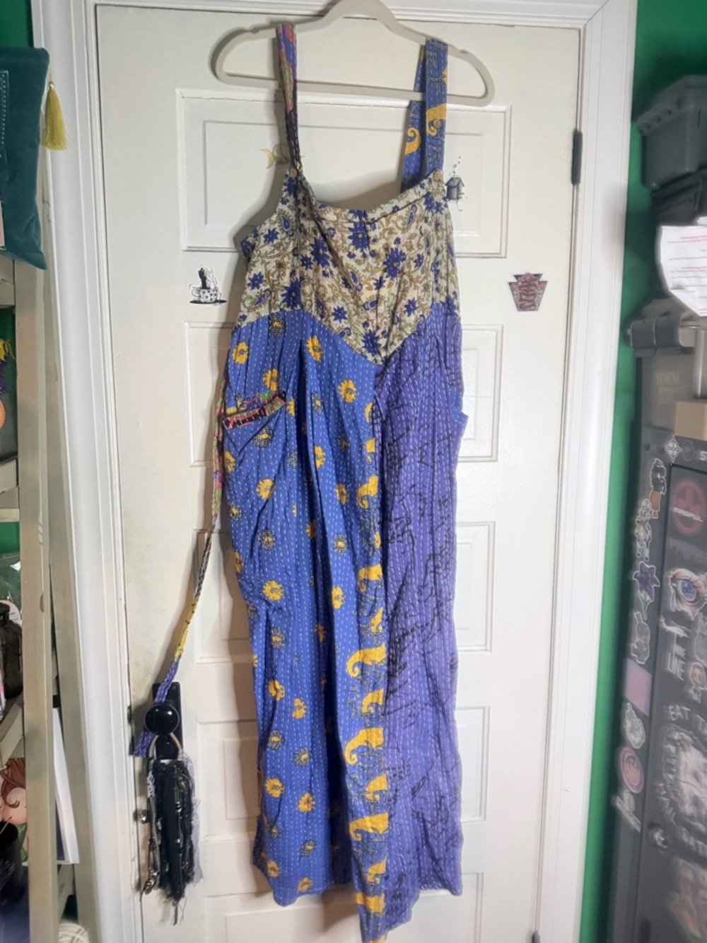 Kantha Bae Crossroads Dress in Blue and Yellow